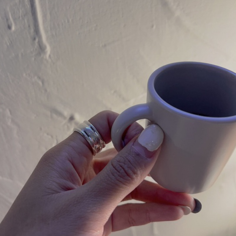 【Moonsee】純銀-寬版個性戒指