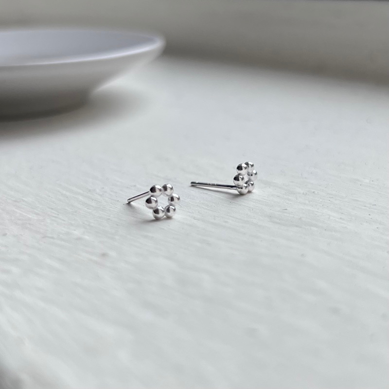 【Moonsee】純銀耳針-小甜甜圈