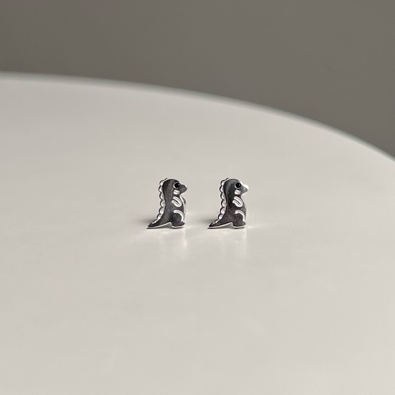 【Moonsee】純銀鎖珠款-小恐龍(單支)