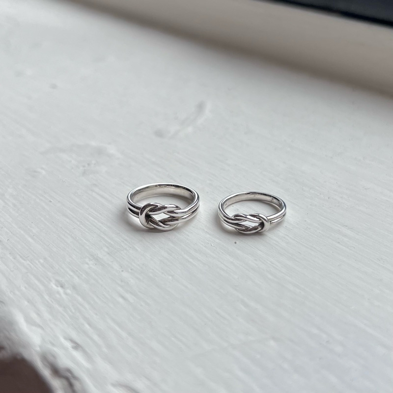 【Moonsee】純銀-扭結雙環男女對戒