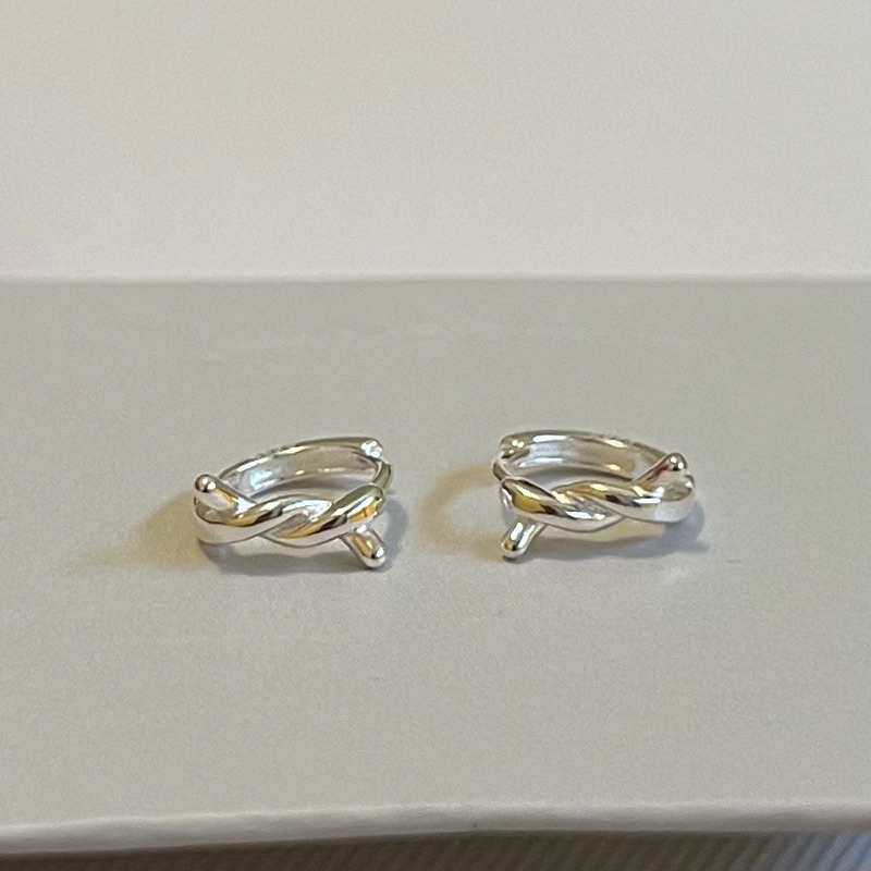 【Moonsee】純銀易扣-麻花結