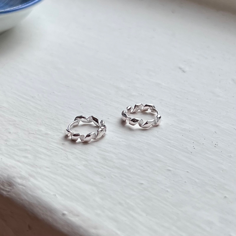 【Moonsee】純銀易扣-百搭螺旋紋