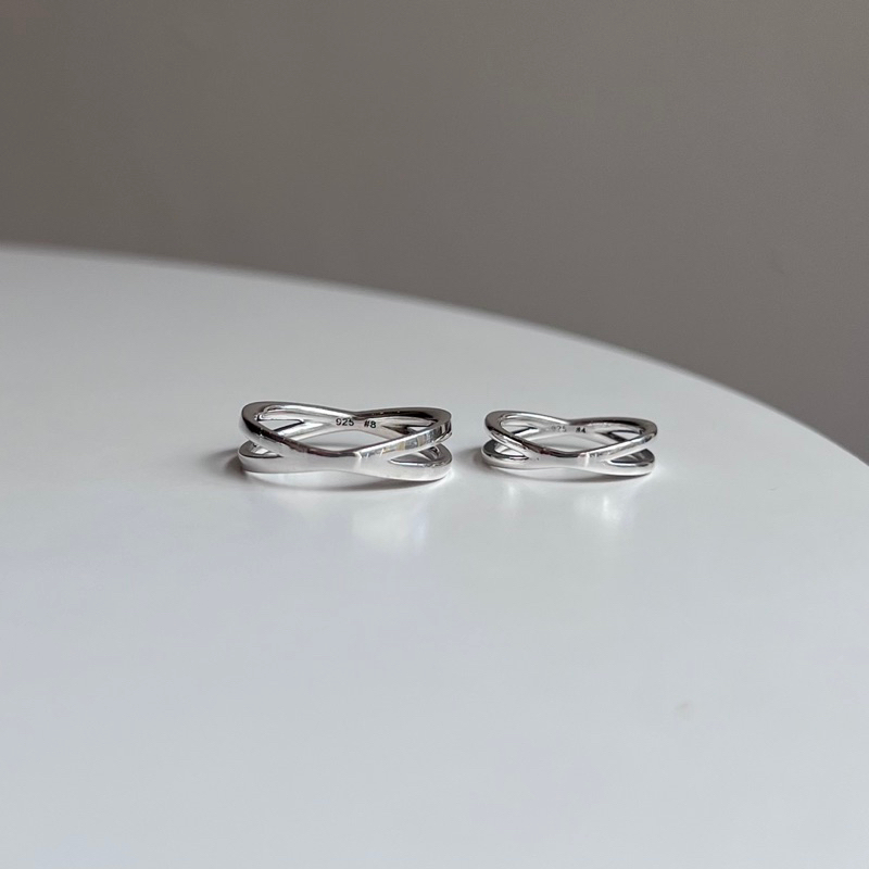 【Moonsee】純銀對戒-交叉無限(粗/細款) 可單帶 也可以當對戒👍🏻