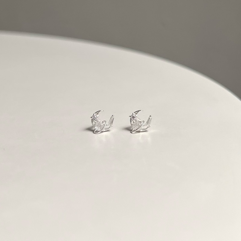 【Moonsee】純銀鎖珠款-宇宙月星寶石(單支)