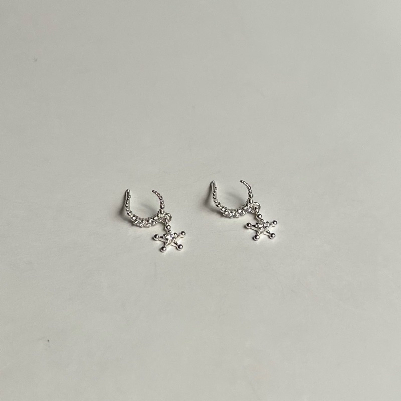 【Moonsee】純銀鎖珠款-月星之鑽(單支)