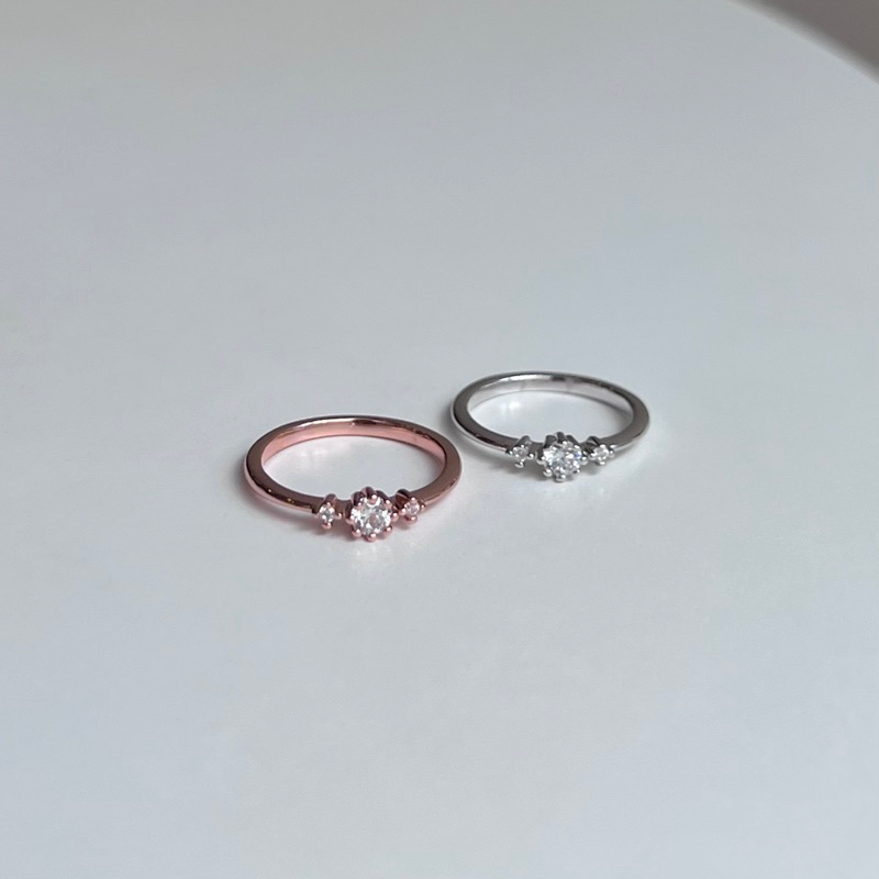 【Moonsee】純銀戒指-仙女氣息鑲鑽