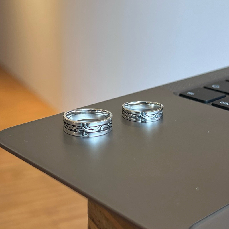 【Moonsee】純銀-霸氣的幸運草男女對戒