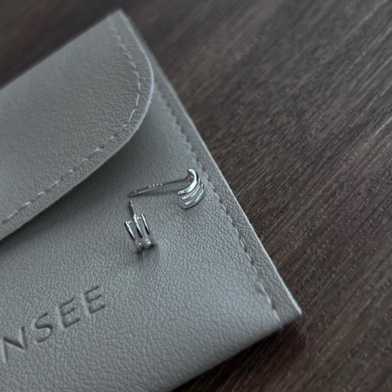 【Moonsee】純銀耳針-簡單線條