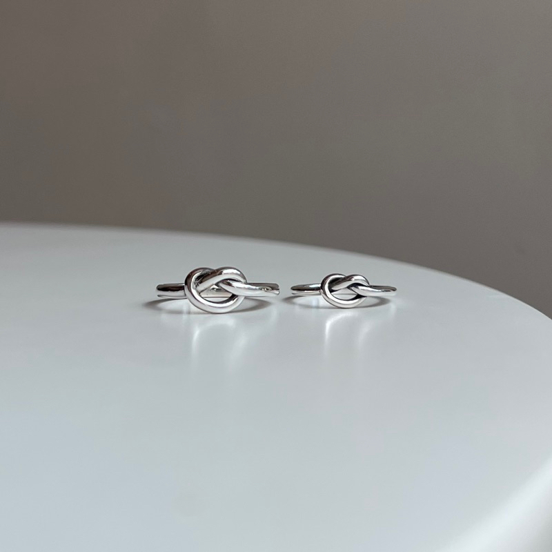 【Moonsee】純銀戒指-單結纏繞(粗/細款) 可單帶 可當對戒