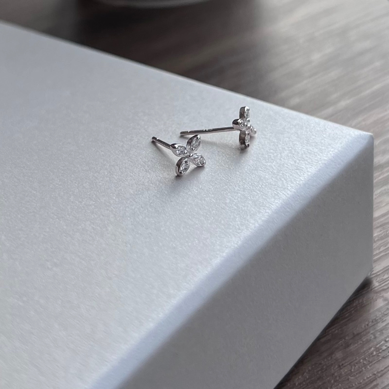 【Moonsee】純銀耳針-單鑽風扇