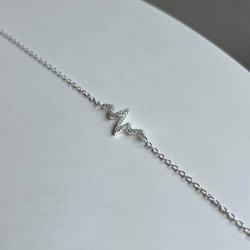 【Moonsee】純銀手鍊-心電圖