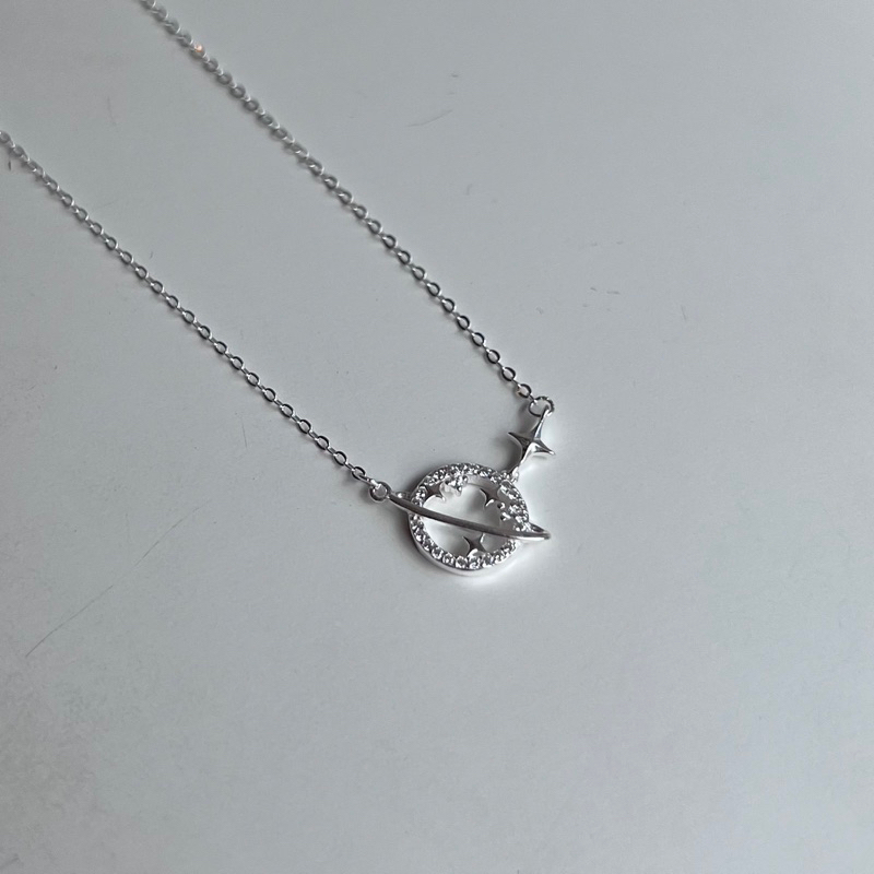 【Moonsee】純銀項鍊-環繞星球