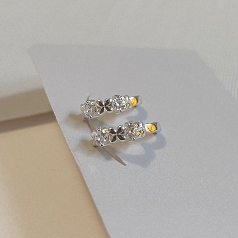 【Moonsee】純銀易扣-花花鑽