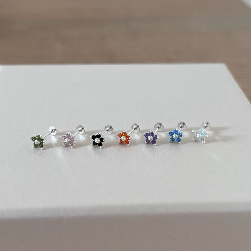 【Moonsee】純銀鎖珠-百搭款獨享的花(單支)