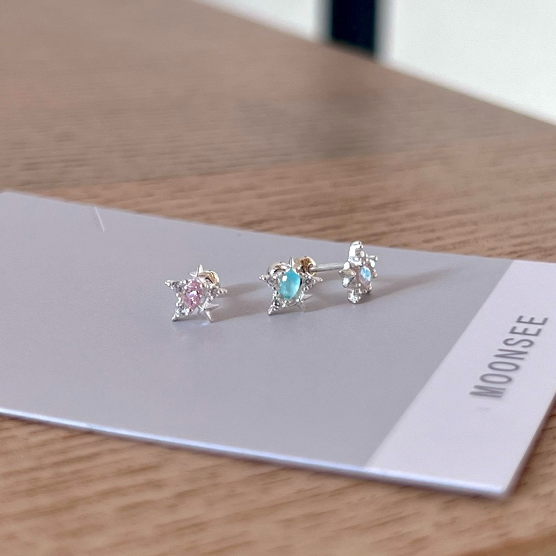 【Moonsee】純銀鎖珠-星空圍單鑽(單支)