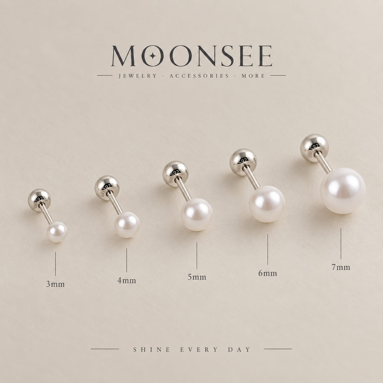 ✦ MOONSEE 純銀鎖珠｜S925 仙女珍珠(單支) 